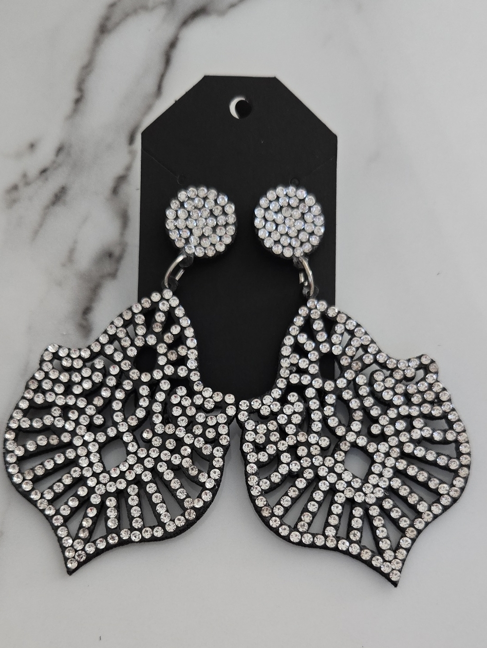 Rhinestone Statement Drop Earrings